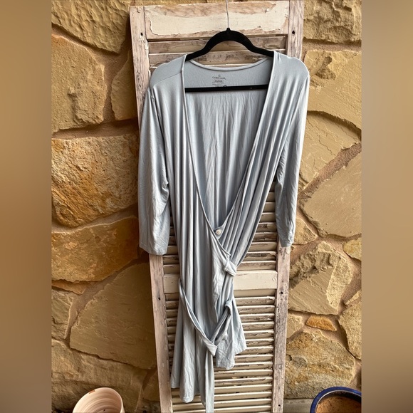 Caden Lane Other - Caden Lane ONE SIZE Soft Bamboo Maternity Robe Nursing Gown Blue.